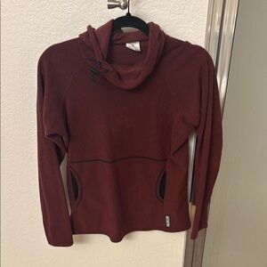 Melanzana Maroon Women's Small Micro Grid Hoodie